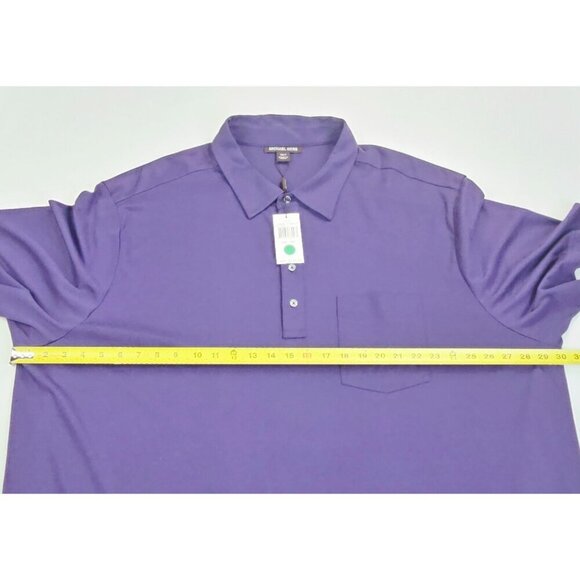 Michale Kors Size 4XT Big Tall Mens Eggplant Short Sleeve Cotton Polo NWT - Picture 3 of 11